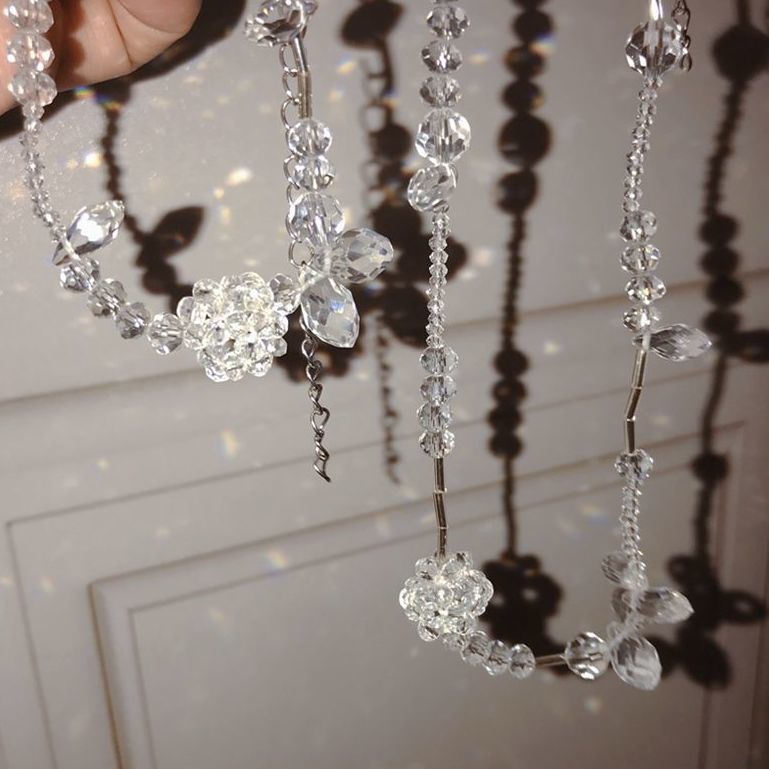 [Aishang Beauty Vòng Cổ Chuỗi Hạt Pha Lê Nhân Tạo Aurora Cao Cấp Thiết Kế Lộng Lẫy Làm Vòng Cổ Phong Cách Cá Tính Cao Cấp