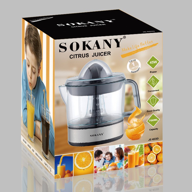 [Mã 33ELSALE hoàn 7% đơn 300K] Máy vắt cam ép cam tự động dung tích 700ml công suất 45W SoKaNy tiện lợi - T2K Shop