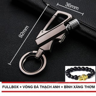 [Tặng Vòng Phong Thủy + Bình Xăng Chuyên Dụng] Bật Lửa Móc Khóa Diêm Xăng Honest BCK2 – Diêm Xăng Vĩnh Cửu Kiêm Móc Khóa