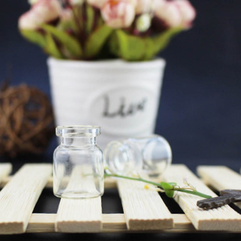 50 Lọ Điều Ước Mini Bằng Thủy Tinh Có Nút Bần Cho Đám Cưới 5ml