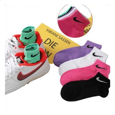 Tất Nike, Vớ Nike Cổ Ngắn [Hộp 5 Đôi] Lựa Chọn Săc Màu Trẻ Trung Cho Nam Và Nữ