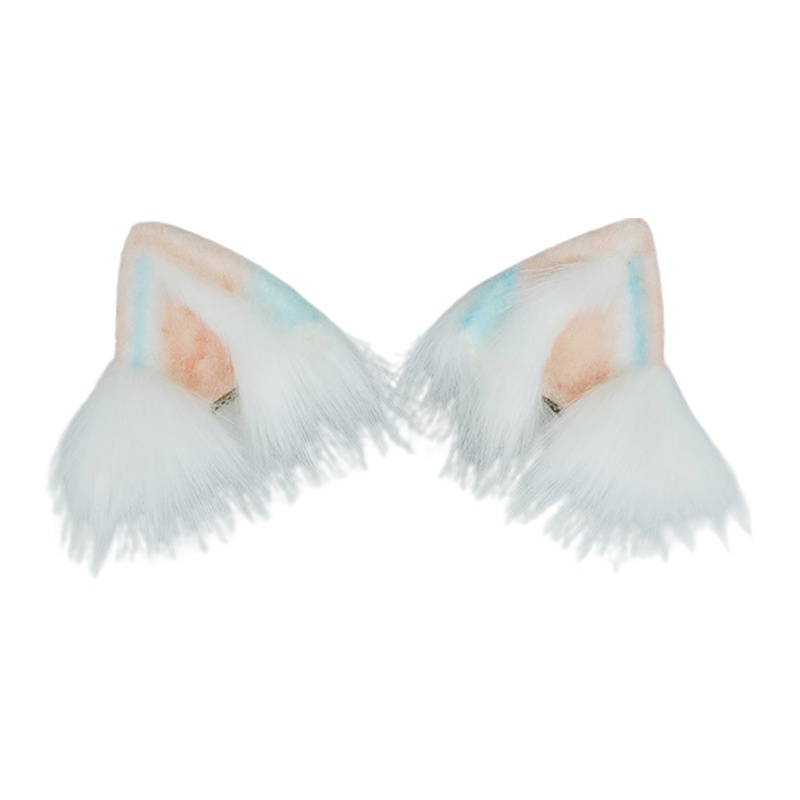 Kẹp Tóc Tai Mèo Phối Lông Phong Cách Lolita Đáng Yêu