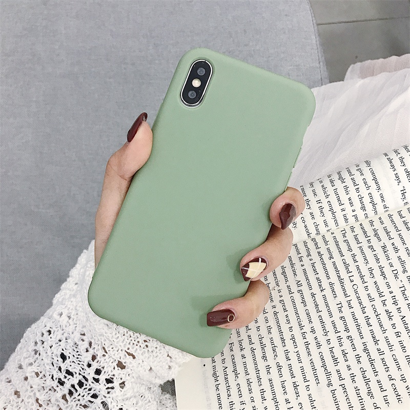 Ốp Điện Thoại Silicon Đơn Giản Cho iPhone 13 12 11 Pro Max XS Max XR X 8 7 Plus