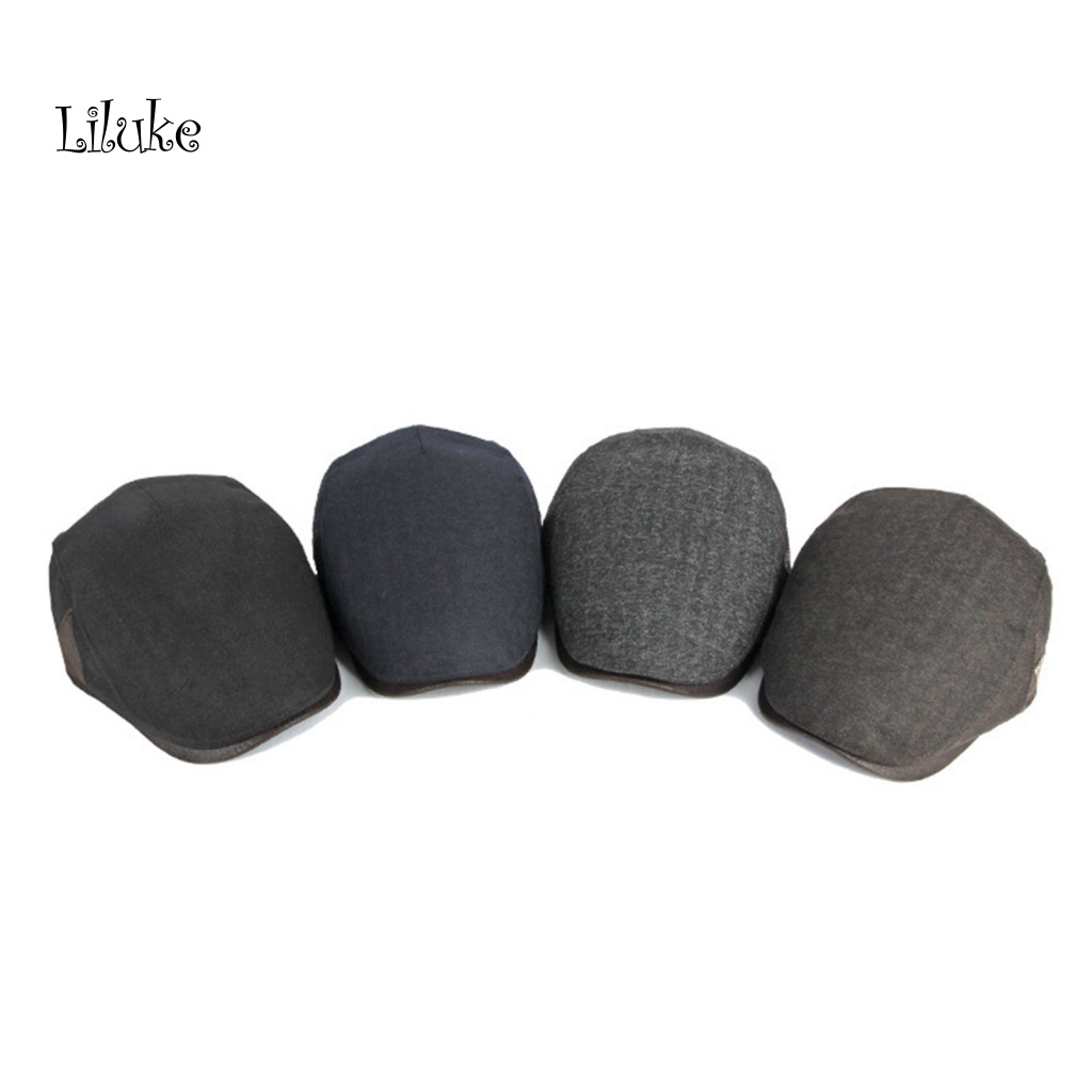 Mũ Beret Màu Trơn Giữ Ấm Mùa Đông Thời Trang Cho Nam