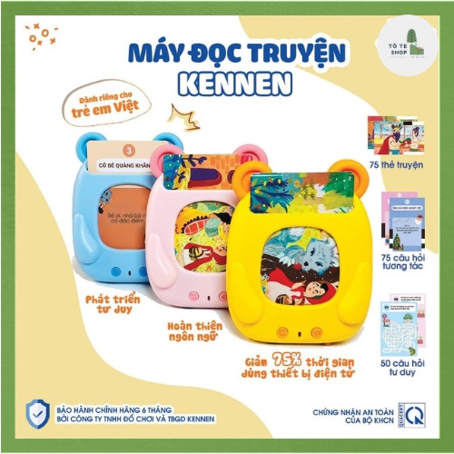 MÁY ĐỌC TRUYỆN TRANH TƯ DUY cho bé , MÁY ĐỌC TRUYỆN KENNEN gồm 15 truyện cổ tích cực kì hay và ý nghĩa