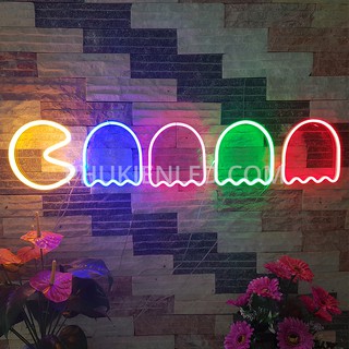 BỘ ĐÈN GAME PACMAN THẦN THÁNH – PACMAN LED NEON, TRANG TRÍ TREO TƯỜNG