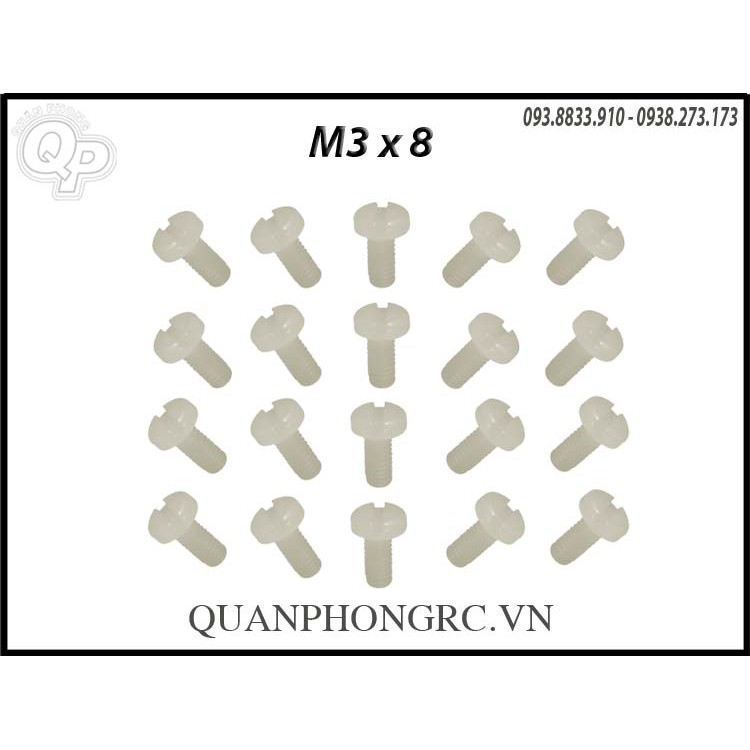 Óc  nhựa M3 M2 đen / trắng