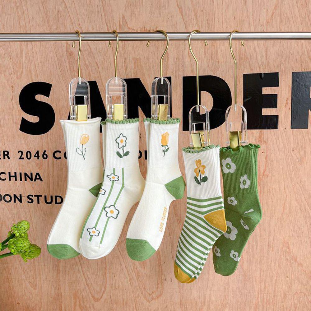 Đôi Vớ Thể Thao Bằng Vải Cotton Họa Tiết Hoa Tulip Thời Trang Sành Điệu Cho Nữ