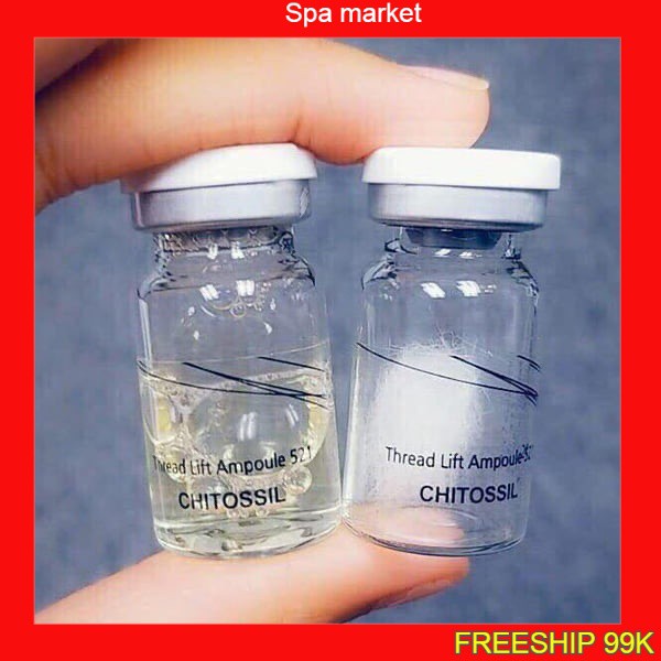 CHITOSSIL - Cấy Chỉ Tơ Tằm, Serum Chỉ Tự Tiêu Căng Bóng Da (Hộp 10 lọ)
