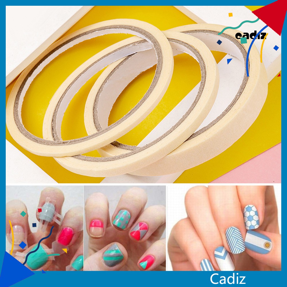 [Hàng mới về] Bộ 3 Cuộn Băng Keo Dán Trang Trí Móng Tay Tiện Dụng