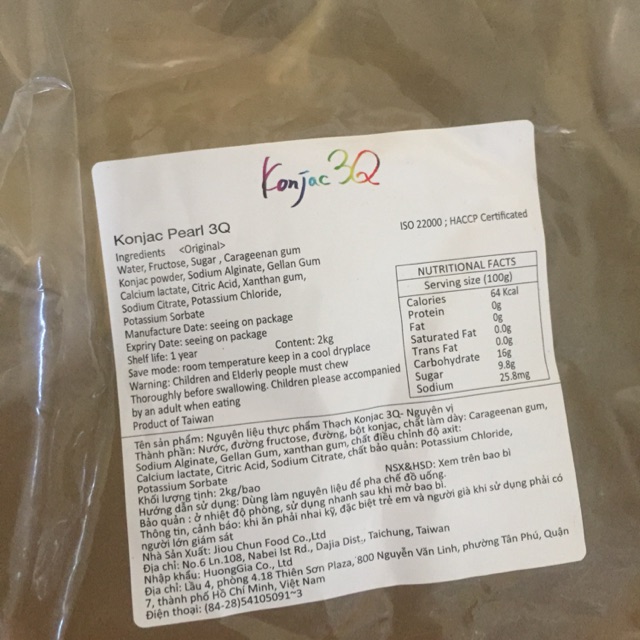 Tran chau konjac 3Q