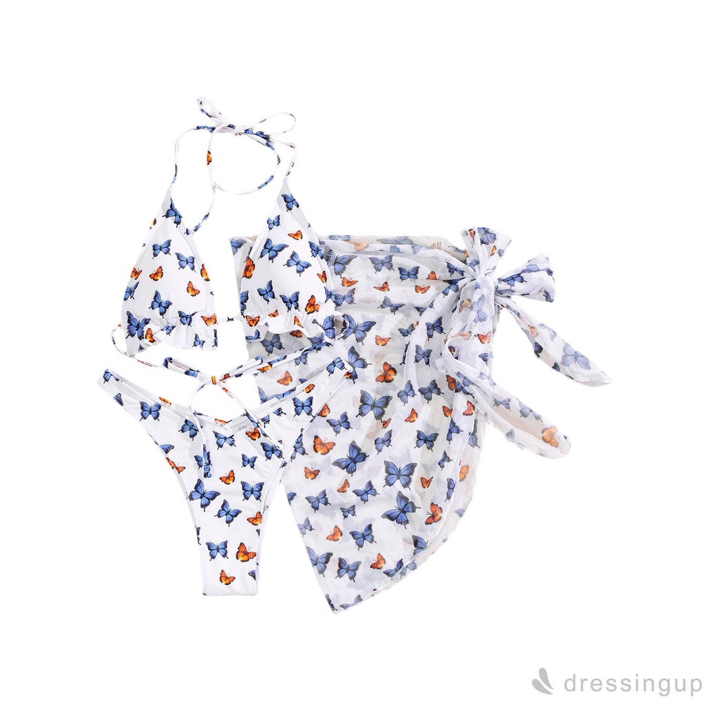 Bộ Đồ Bơi Sát Nách In Hình Bướm Sành Điệu Quyến Rũ Cho Nữ