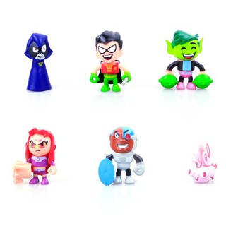 Set 6 Mô Hình Nhân Vật Hoạt Hình Teen Titans Go Robin