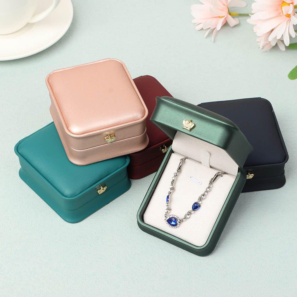 SUMU Hộp Đựng Nhẫn / Đồng Hồ Bằng Nhựa Phối Nhung Ốp