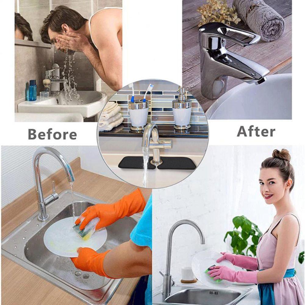 Tấm Vải Sợi Nhỏ Lót Vòi Nước Chống Văng Nước Đa Năng Thanh Lịch Cho Nhà Bếp Nhà Tắm