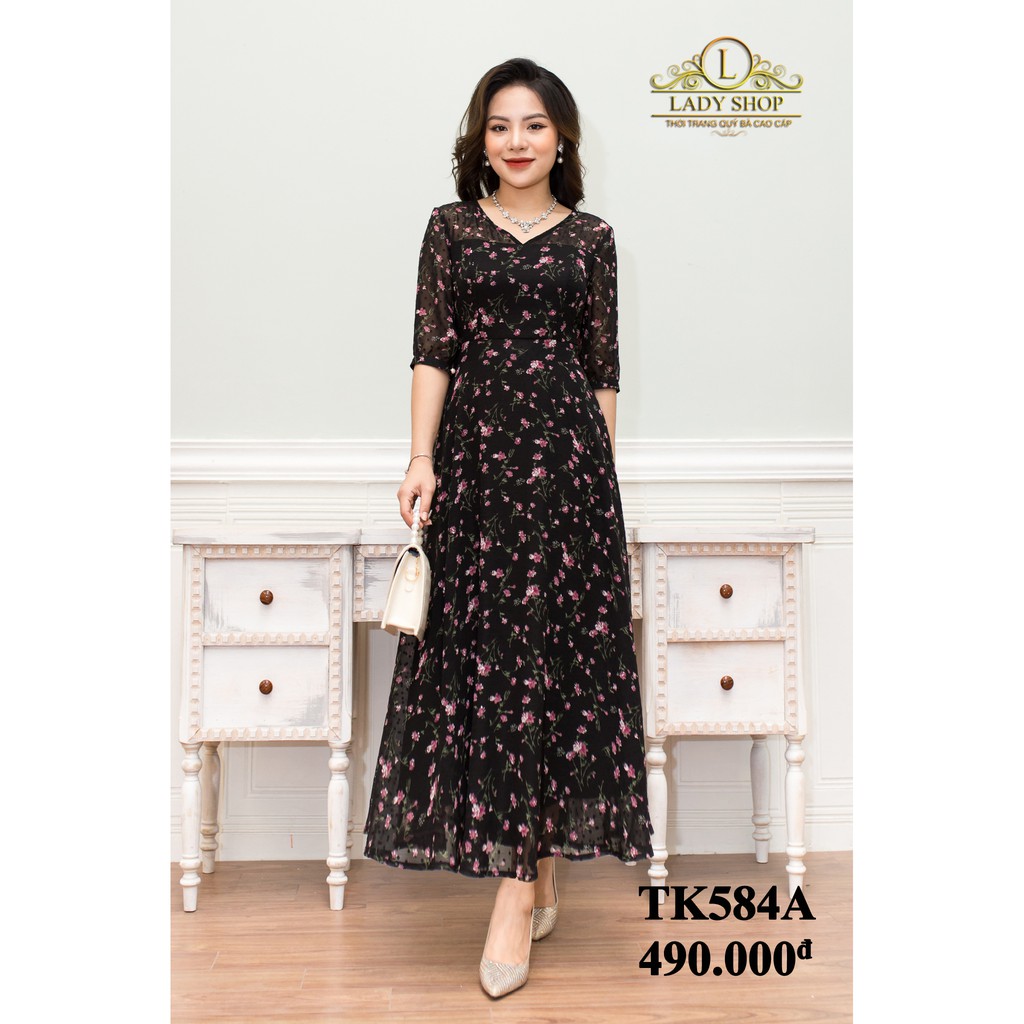 Đầm maxi voan hàng thiết kế Ladyshop mẫu mới 2021 TK584 | BigBuy360 - bigbuy360.vn