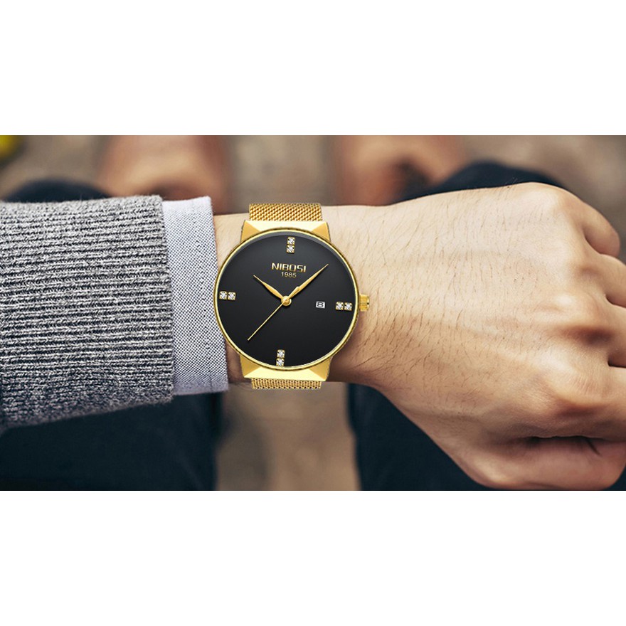 Đồng hồ nam dây lưới thép cao cấp Nibosi 2323 (fullbox) | BigBuy360 - bigbuy360.vn