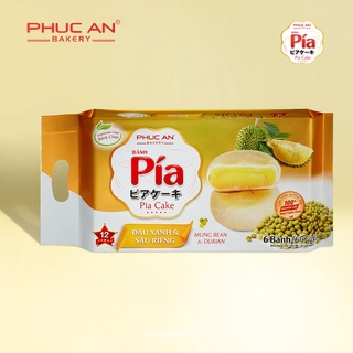 Bánh Pía Phúc An Số 12 (Chay) - Đậu xanh, Sầu Riêng - 300gr/ 6 cái/túi
