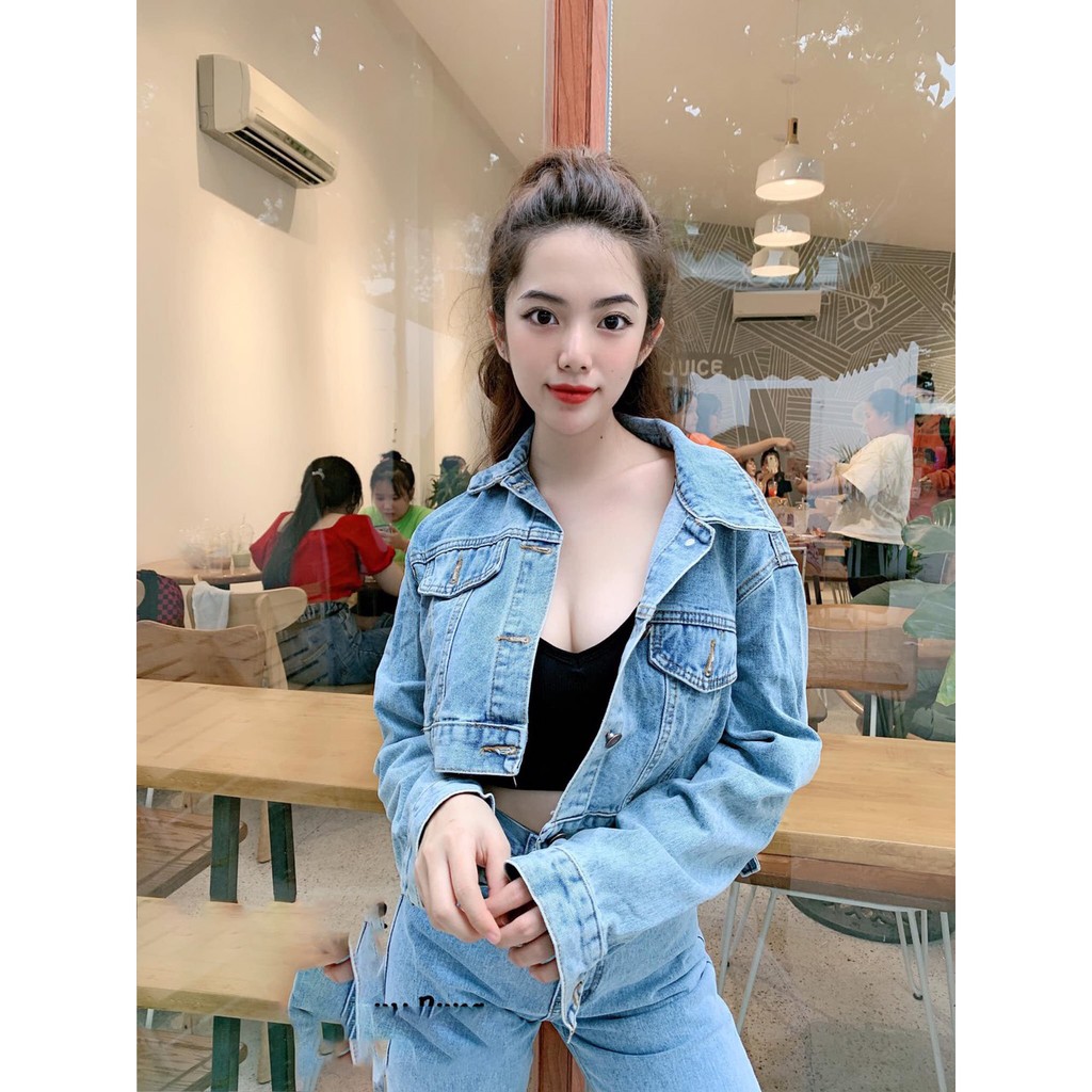 🌟HCM🌟🌺FREESHIP 99K🌺️⚡ Hot Hot Sale Áo Khoác Jeans Nữ A16⚡ <--- Linh Store