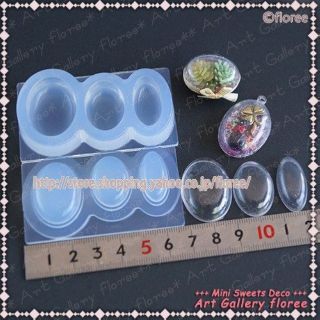 Khuôn trang sức nhựa  resin hình oval rỗng