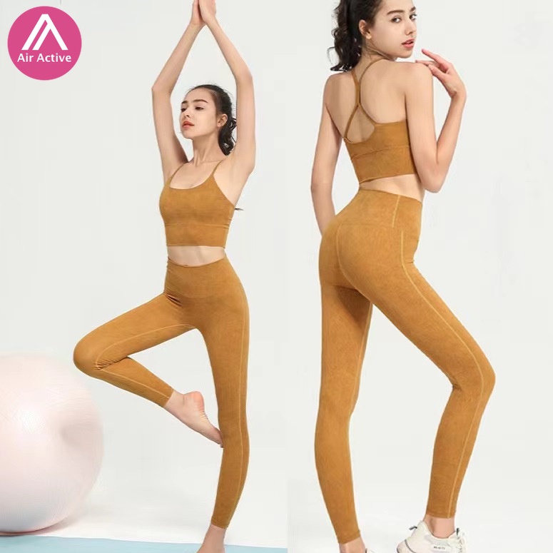 AirActive Set đồ thể thao nữ Bộ Áo Ngực Thể Thao Chéo Lưng + Quần Legging Lưng Cao