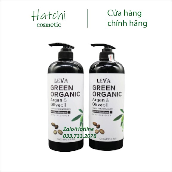 Cặp Dầu Gội Dầu Xả Green Organic 1000ml Phục Hồi Tóc Hương Thơm Nước Hoa