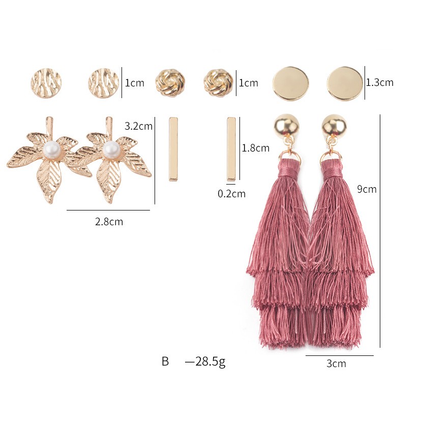 Sét 6 đôi bông tai phong cách Vintage, bohemieng xinh xắn BT184
