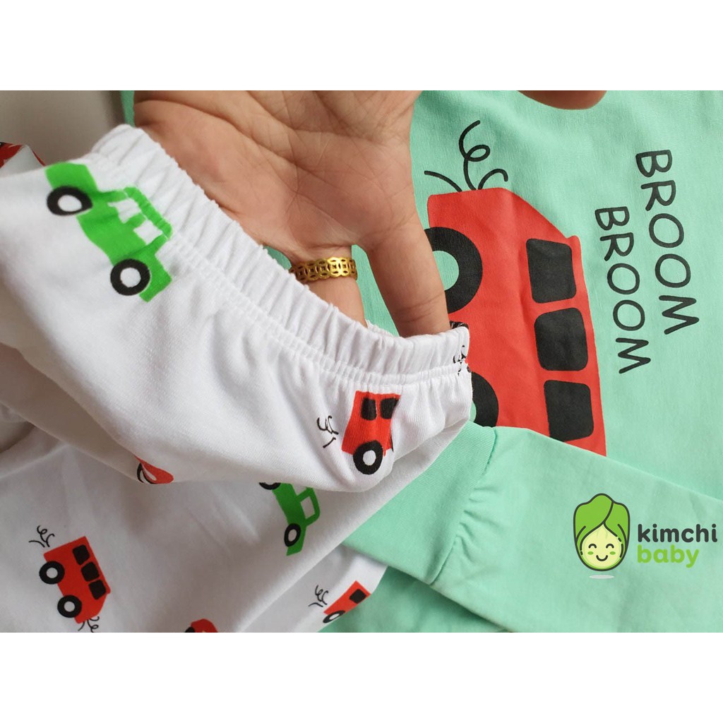 Bộ Dài Tay Cotton 100% Minky Mom Họa Tiết Phối Quần Dễ Thương Chính Hãng Túi Zip Cho Bé Trai Bé Gái MKM26