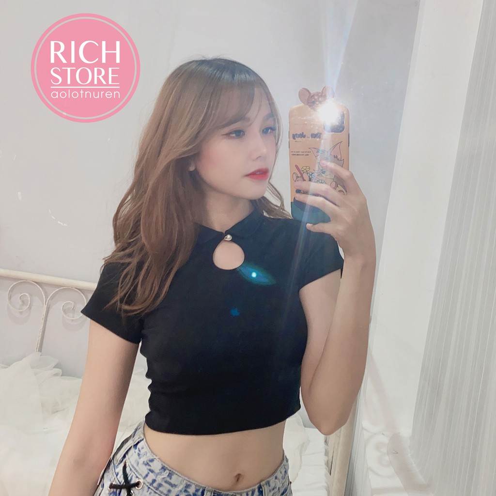 Áo croptop tay ngắn 5 màu siêu xinh LIKANO CRT64