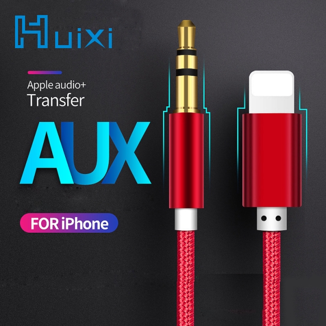 Dây cáp sạc truyền dữ liệu âm thanh 3.5mm cho iPhone 7 8 Plus X XS MAX XR iOS 12 DR