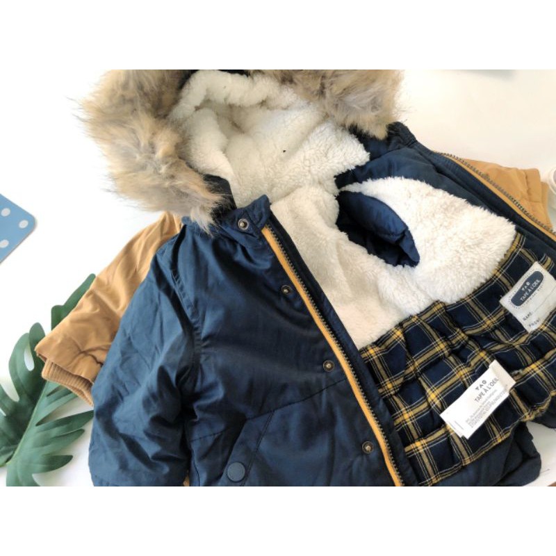 Áo khoác Parka Tape xuất xịn cho bé (3m-3y)