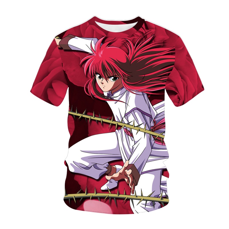 Áo nam Tay Ngắn In Hình Nhân Vật Yu Hakusho Cá Tính