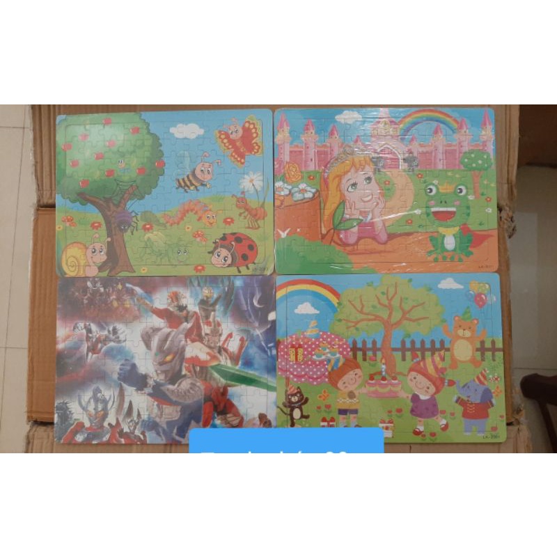 Tranh gỗ tự nhiên ghép hình 80 miếng nhiều chủ đề