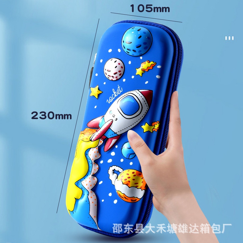 Hộp bút ví bút 3D cao cấp chống nước hình ô tô phi hành gia Ngựa Pony đáng yêu cho học sinh tiểu học
