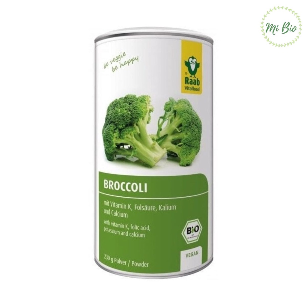 Bột cải súp lơ (bông cải xanh) hữu cơ 230gr - Raab