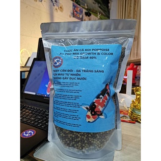 Cám Cá Porpoise Mix A+ Growth & Colorthức ăn cao cấp cho cá Koi chiết ra túi Zip