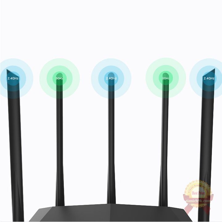 Router phát wifi Tenda AC7 5 râu xuyên tường 2 băng tần 2.4gHz 5gHz tốc độ 1200Mbps Có chức năng Repeater modem | BigBuy360 - bigbuy360.vn