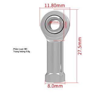Khớp cầu thép 3mm 4mm, Vòng bi mắt trâu M3 M4