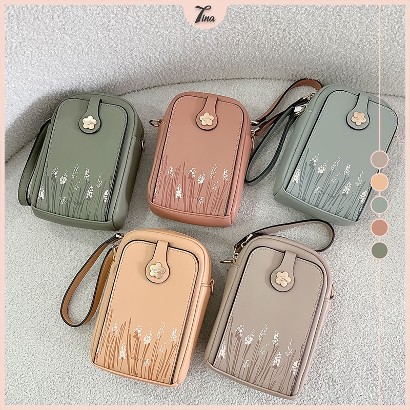 Túi xách nữ Prettyzys hoa size nhỏ xinh đựng thẻ tiền card tiện dụng phù hợp đi chơi dạo phố (PTZ110)