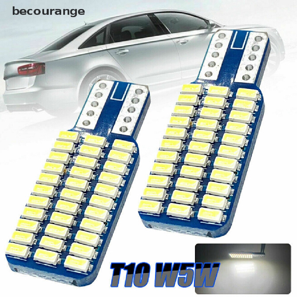 Bóng Đèn LED Canbus T10 3014 W5W 33 SMD Ánh Sáng Trắng Cho Cửa Xe Hơi