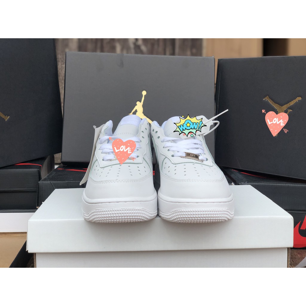 Giày af1 full trắng ⚡ XẢ HÀNG + FREESHIP⚡ full size 36 - 43, tôn dáng dễ phối đồ, tặng thêm hộp chống sốc