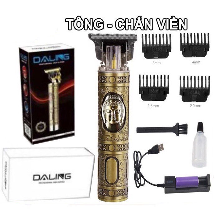 Tông đơ cắt tóc cạo râu bấm viền tạo kiểu chuyên nghiệp DALING 1073 - Tông đơ chấn viền thân đồng nguyên khối