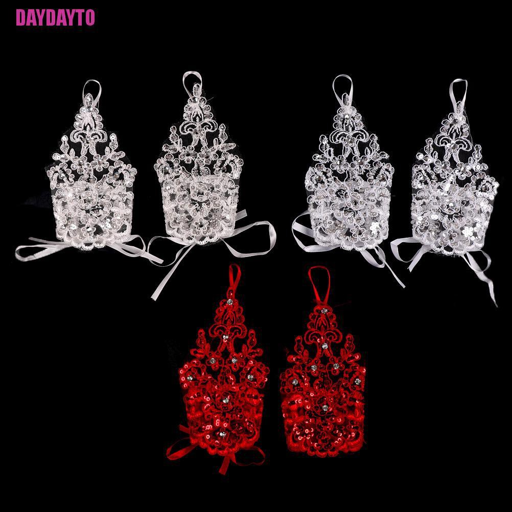 Găng Tay Ren Hoa Ngắn Cho Cô Dâu Ngày Cưới