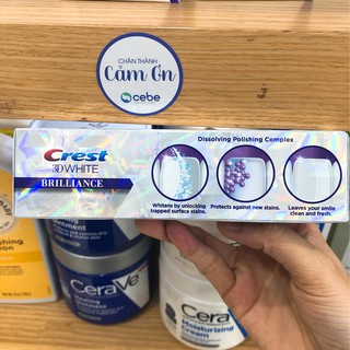 Kem đánh răng CREST 3D White Brilliance 110g