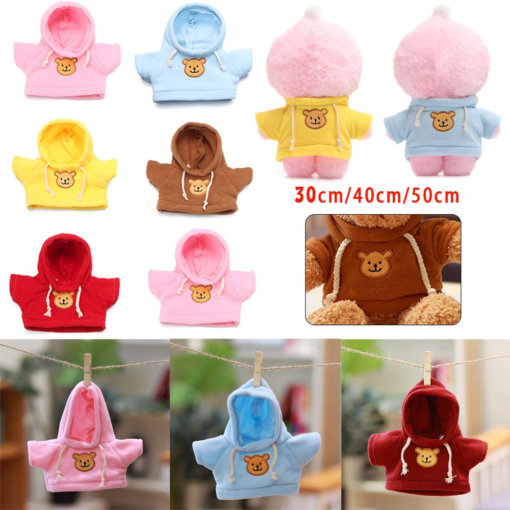 Áo hoodie thú nhồi bông họa tiết chú gấu hoạt hình đáng yêu dành cho chú vịt vàng 30/ 40/ 50cm