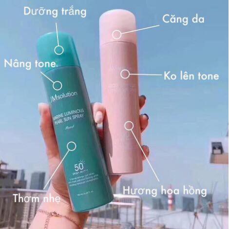 XỊT CHỐNG NẮNG NGỌC TRAI JM SOLUTION MARINE LUMINOUS PEARL SUN SPRAY 180ML CHÍNH HÃNG - 3596