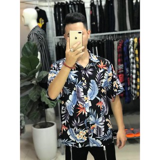 Sơ mi hoa lá cành dáng rộng