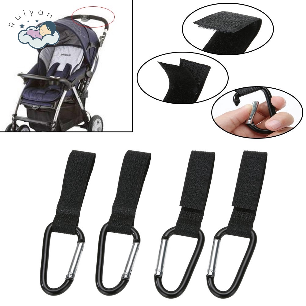 Móc Treo Đồ Gắn Xe Đẩy Em Bé Màu Đen Tiện Dụng