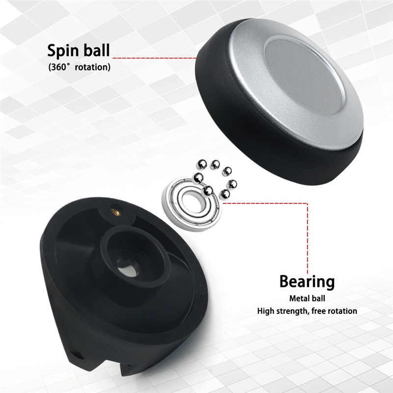 Núm Xoay 360 Độ Bằng Kim Loại Gắn Vô Lăng Xe Hơi