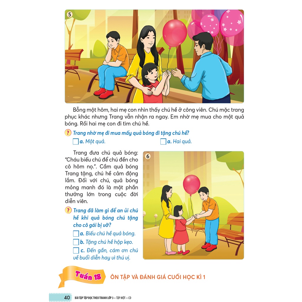 Sách Bài tập tập đọc theo tranh lớp 3 tập 1